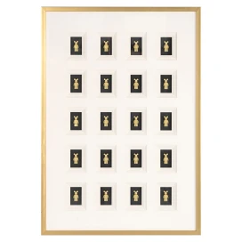 Wall art Bear black/gold 