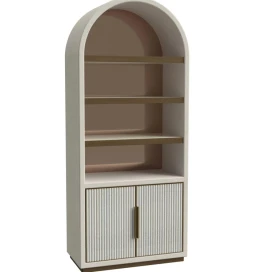 Wandkast Tivoli met gebogen bovenkant 2-deurs 3-planken (White)