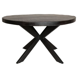 Eetkamertafel Denver Black | Rond | 130 cm