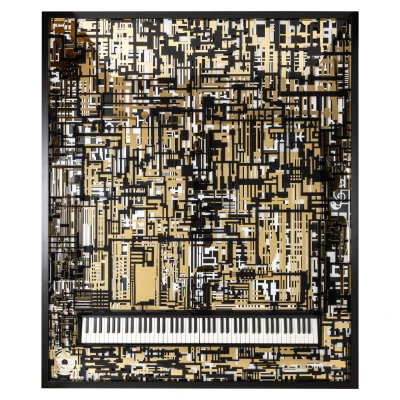Wall art Wibi black/gold