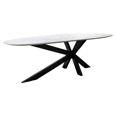 Eettafel Trocadero wit (Black/white)