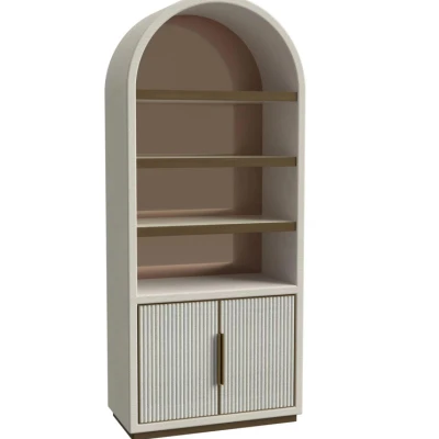 Wandkast Tivoli met gebogen bovenkant 2-deurs 3-planken (White)